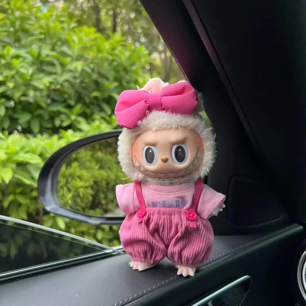 

For 17cm Labubu Clothes Outfit Plush Doll Clothes Macaron Cute Clothing DIY Kid Gift Clothes Hair Accessories V1v2
