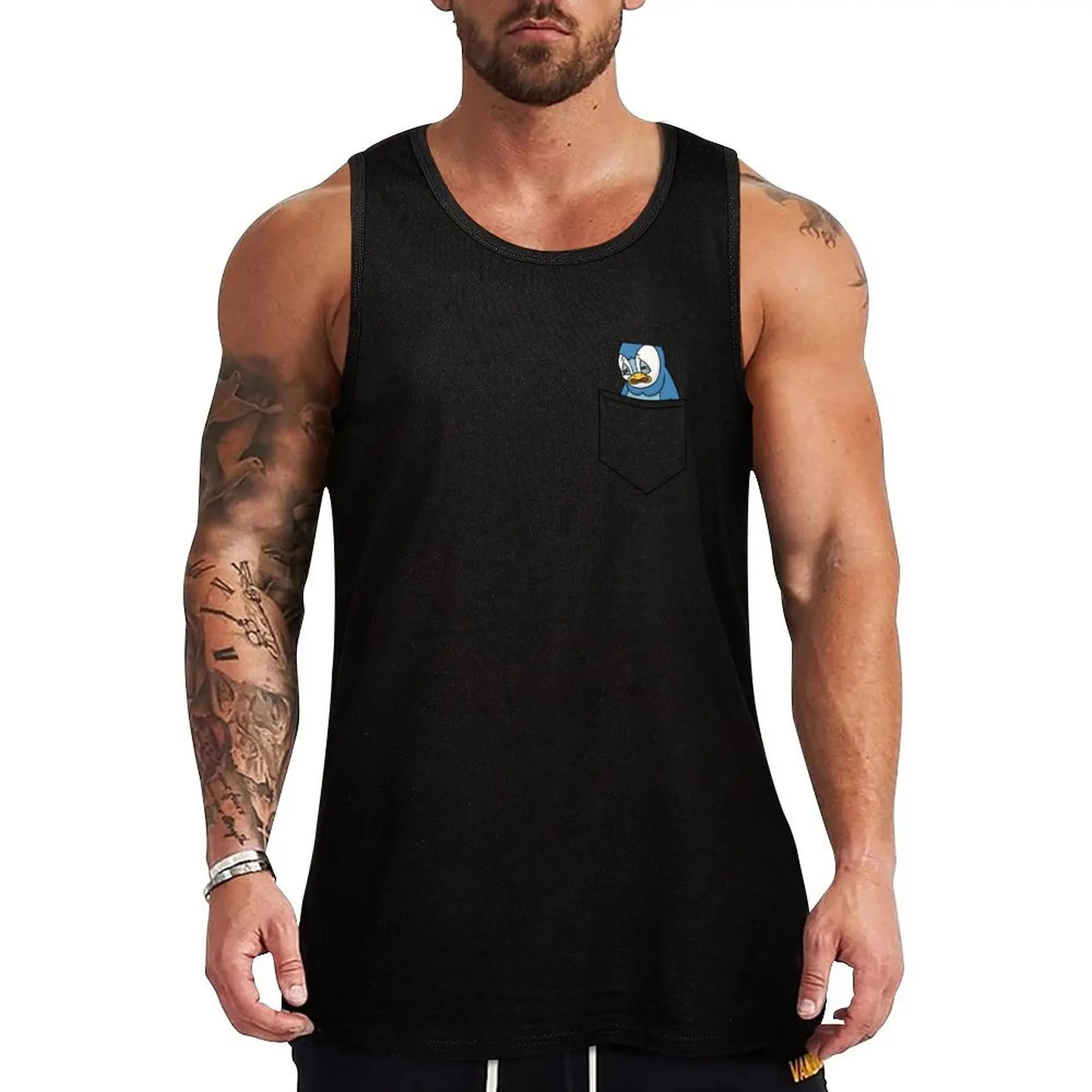 

Pocket Penguin Tank Top Training Tank Top Lightweight Moisture Wicking Fabric