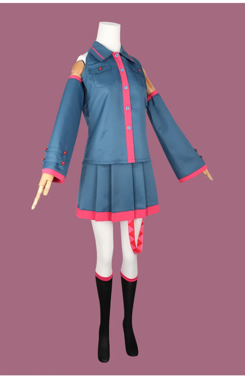 Anime In Stock Kasane Teto Blue Miku Cosplay Costume Wig Anime Mikuu UTAU Vtuber Halloween Carnival Party Women Performance Suit