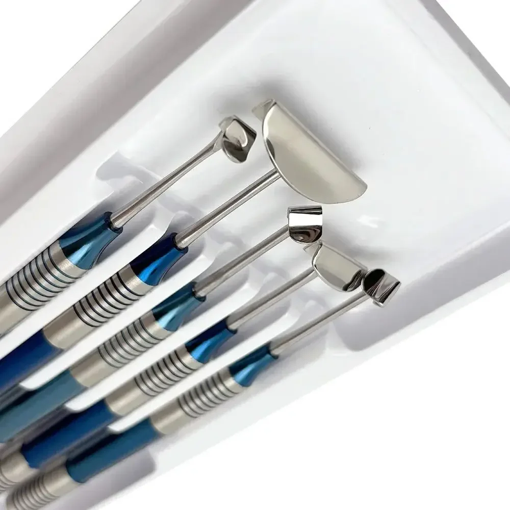

5Pcs Dental Implant Soft Brushing Kit Dental Lingual Flap Tool Periosteal Reducer Incision Periosteal Separator Stripping Tool