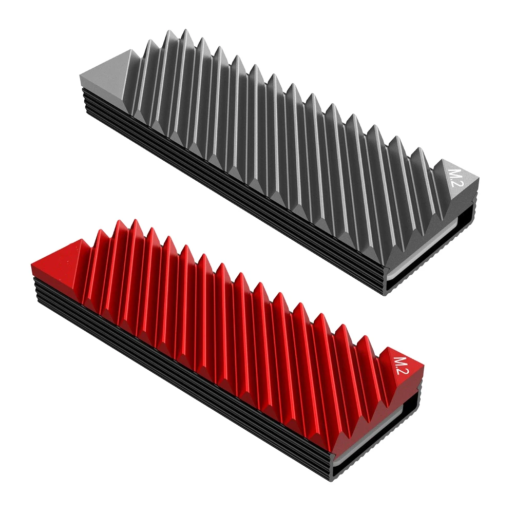 Dissipador De Calor M2 2280 Solid State Hard Disk Junta De Dissipador De Alumínio com Almofada De Silicone Térmica para M.2 SSD NVMe PC Acessórios