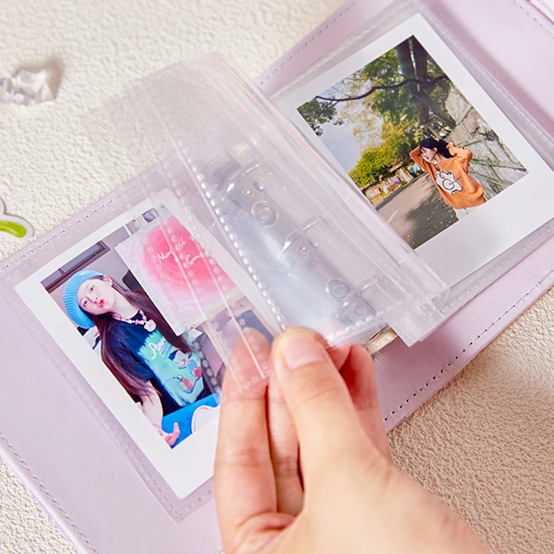 

20 шт. новый цветок из искусственной кожи с одной сеткой, альбом для карт, 3-дюймовый альбом Polaroid, книга для хранения книг, магнитная кнопка, маленький альбом для хранения карточек