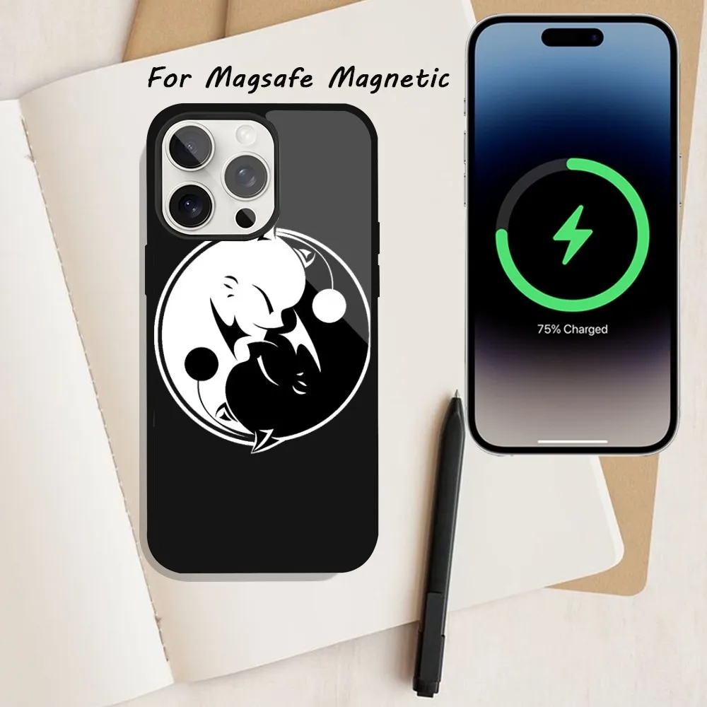 Cute Moogle Final Fantasy Phone Case  For iPhone 15 12 13 14 11 Pro Plus Max Magsafe Magnetic Wireless Charging shell