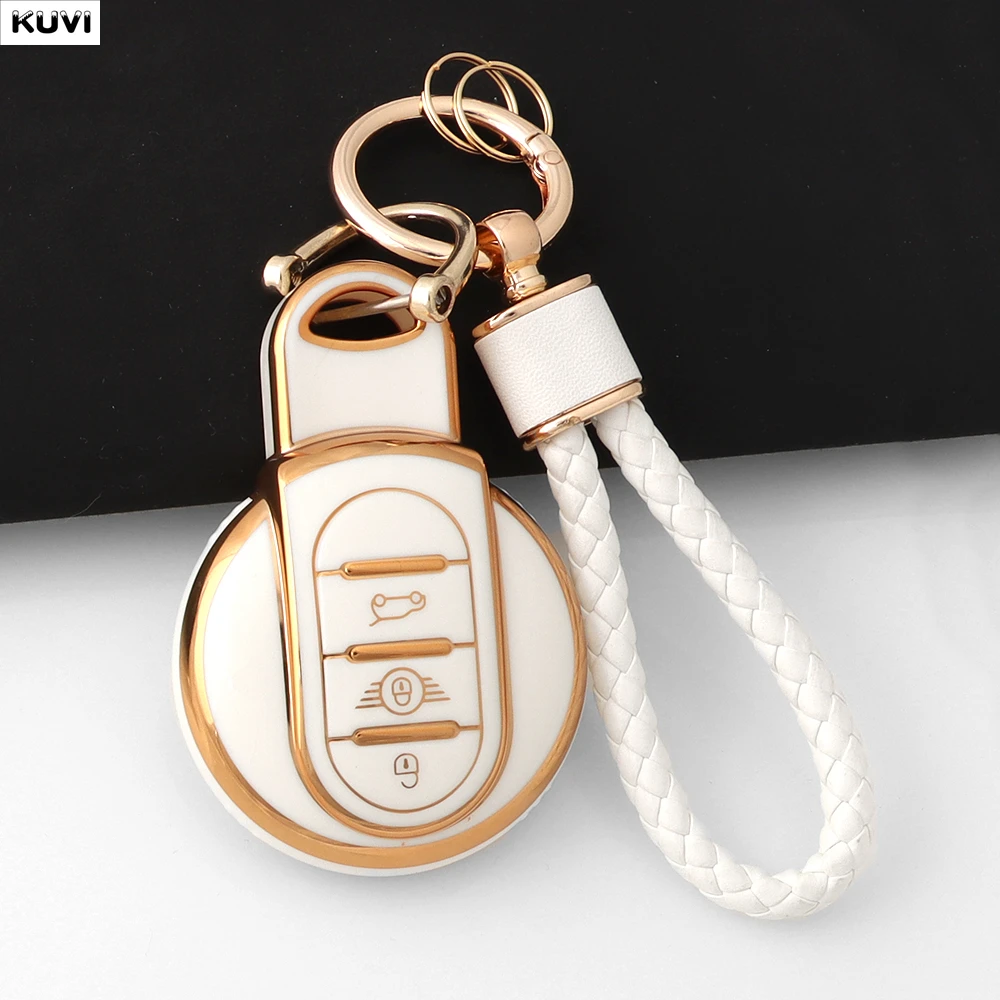 New TPU Car Key Case Cover Holder Fob Shell For BMW Mini COOPERS ONE JCW F56 F55 F54 F57 F60 R55 R56 R57 R58 R59 R60 S Roadster view 3