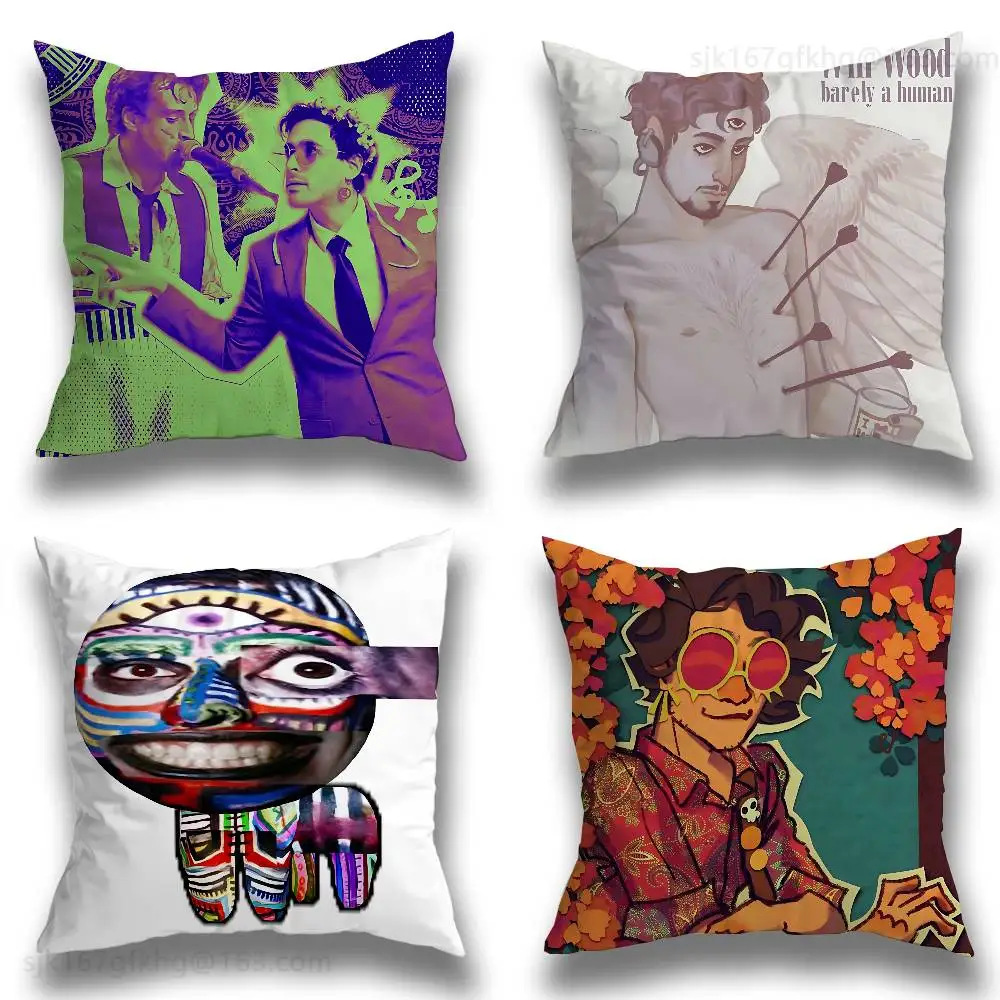 

W-Will Wood Pillow Case Sofa Living Room Bedroom Headboard Backrest Cushion Square Cushion Nap Time