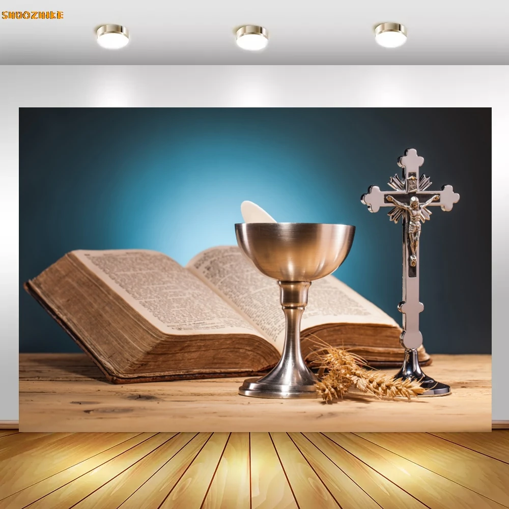 Holy Communion Christian Bible Wine The Loard's Supper Party Baby Photo Background Photography Backdrop For Photo Studio