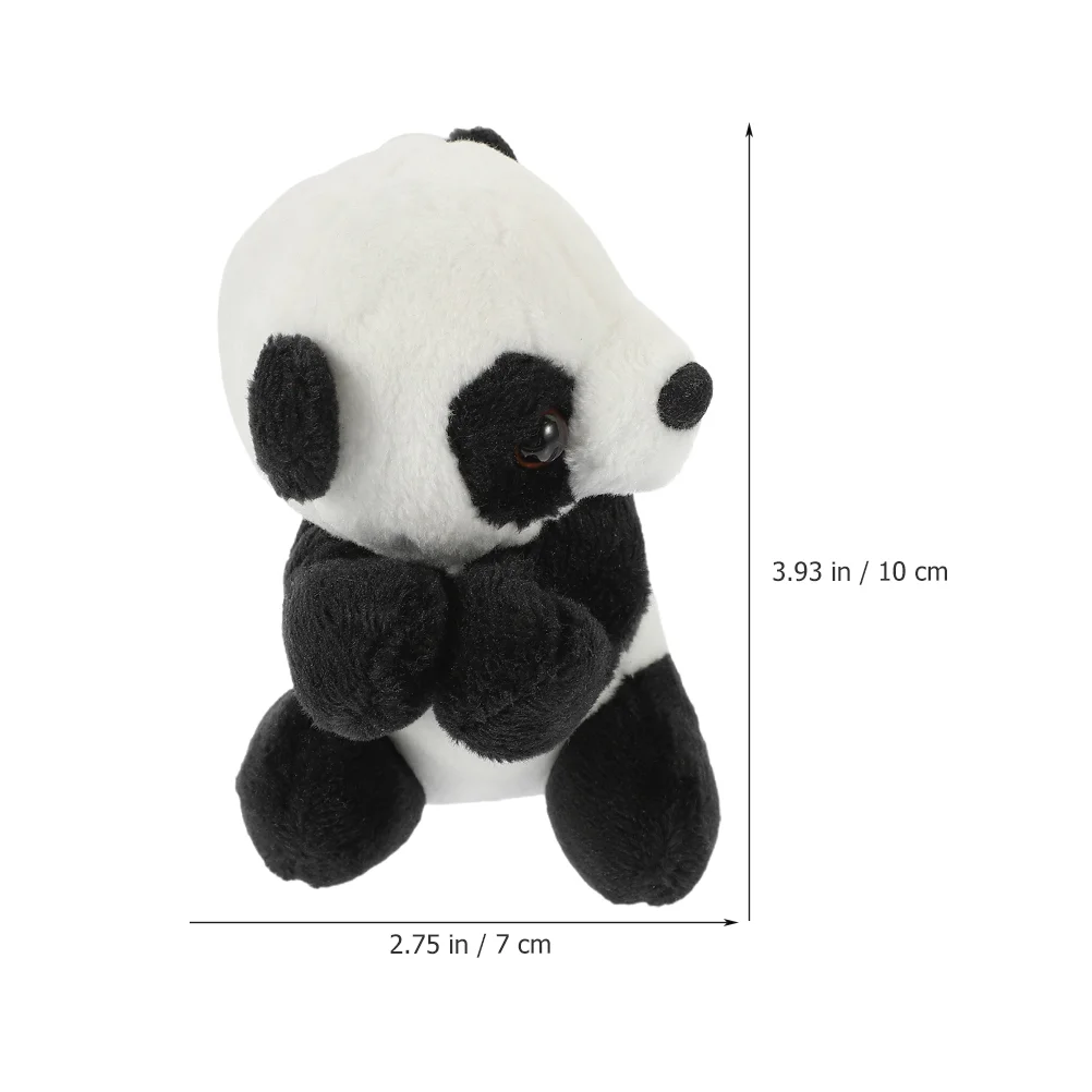 4 Stück Clip Simulation Panda Pandas Mini Plüschtiere PP Baumwolle Plüschtiere für Memo