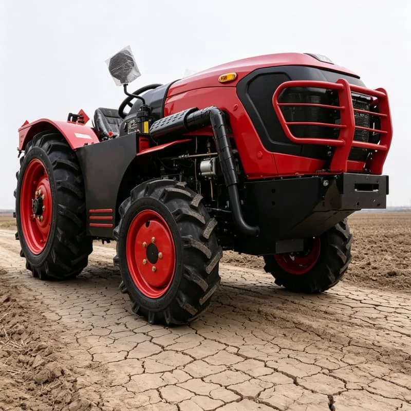 Customized Reinforced Rotary Tiller, Four-wheel Agricultural Tillage Machine, 60HP High-power Wheeled Tractor