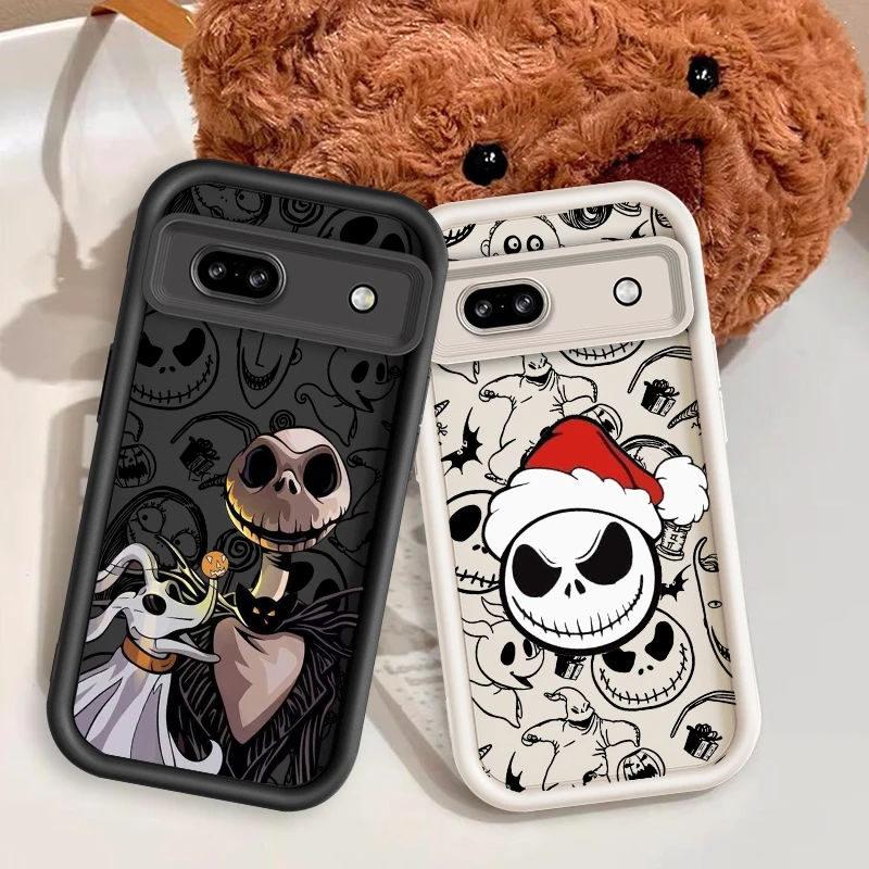 The Nightmare Before Christmas For Google Pixel 9 8A 8 7 7A Pro XL 5G Eye Ladder Phone Case Soft TPU Shockproof Cover