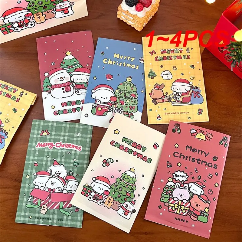 1~4PCS Laminated Paper Bag Safe And Comfort Convenient Christmas Gift Packing Bag Simple And Stylish Useful Holiday Accessories