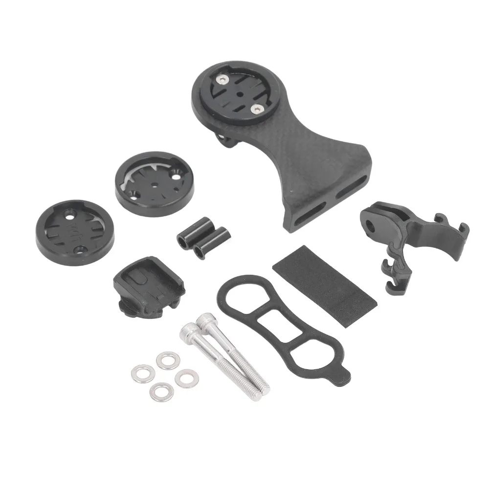 

Регулируемое крепление для велокомпьютера из углеродного волокна, черное, легкое, простое в установке.