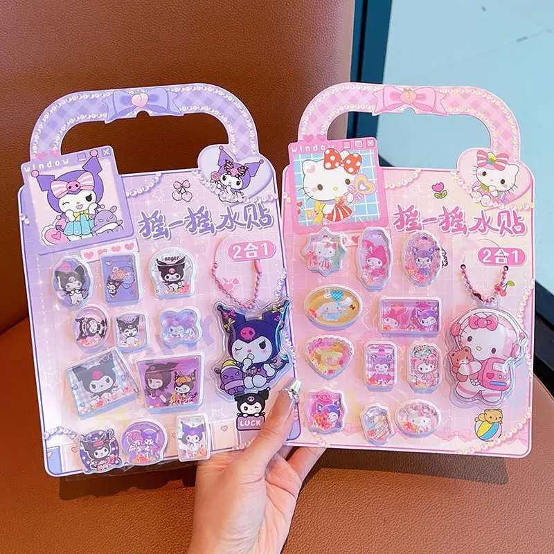 

Kawaii cartoon characters Kulomi Melody quicksand water stickers children cute three-dimensional decorative stickers with water