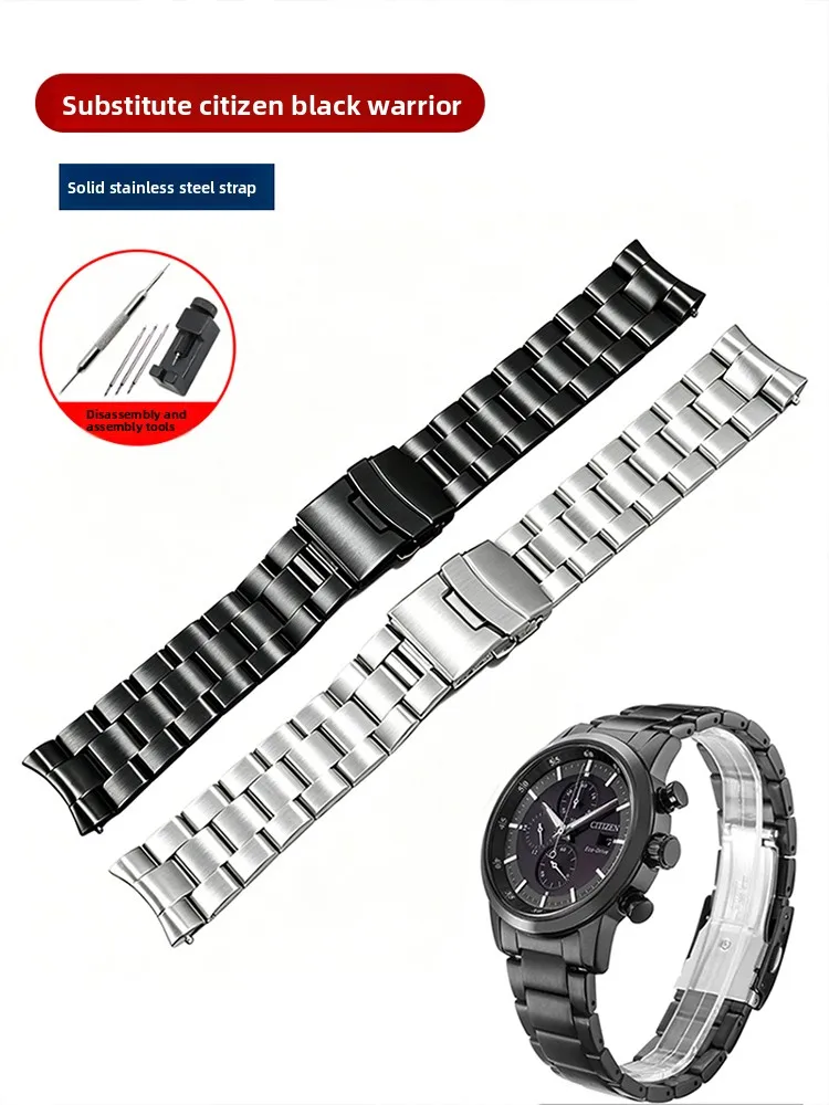 Solid Stainless Steel Watch Strap for Citizen Darth Vader CA0615 Male FF Flight CA4500 4559 4505