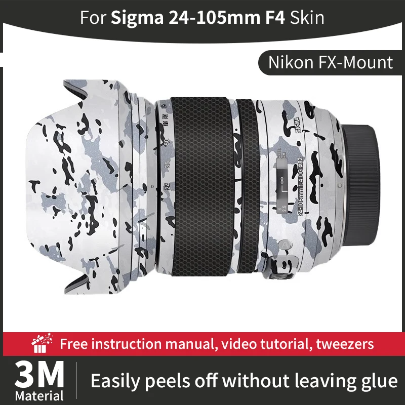 

Для Sigma 24 105 мм Nikon FX-Mount Skin Sigma 24-105 мм F4 объектив для камеры защита от царапин зеркальная защитная пленка