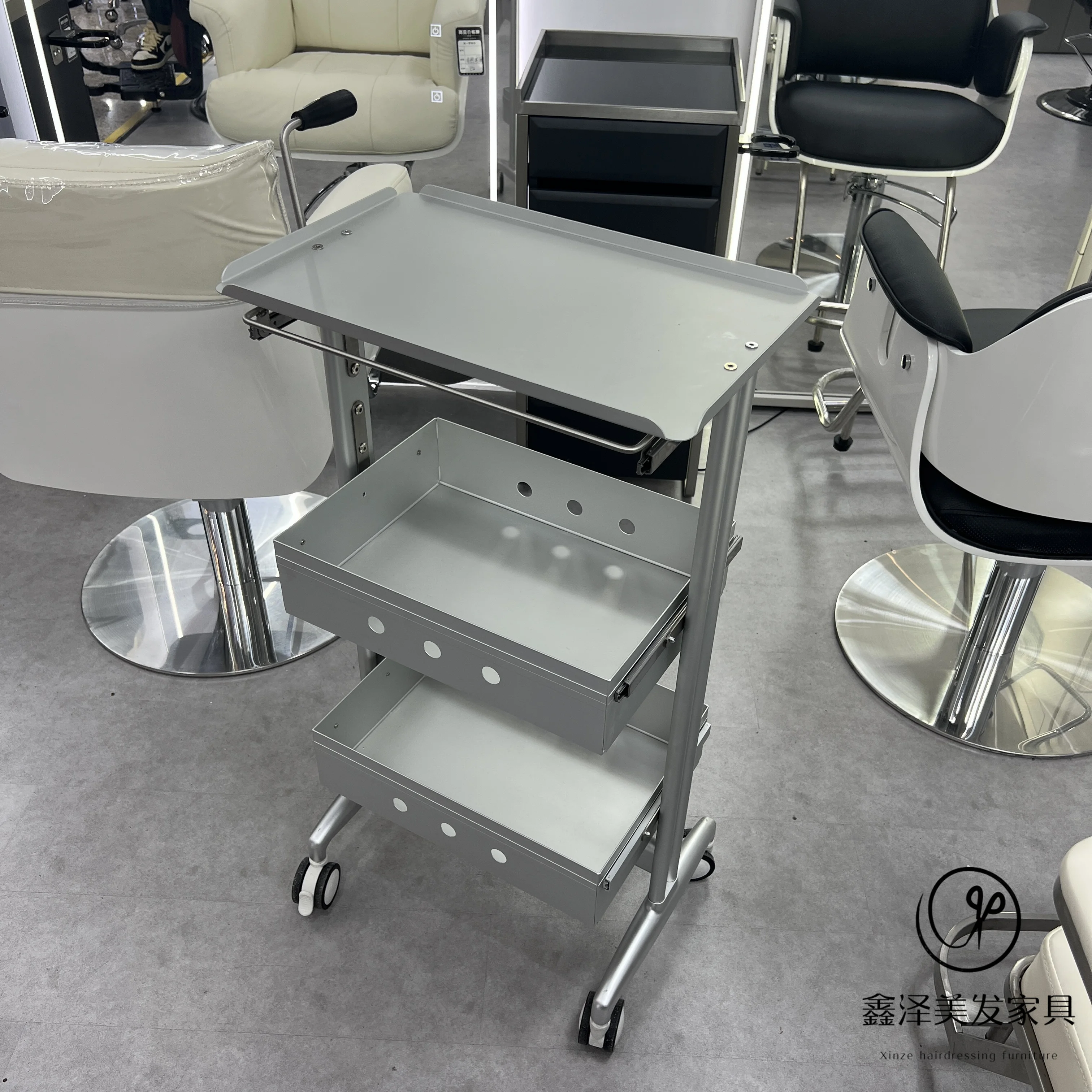 Factory Direct 2026 Barber shop hair stylist perm and dye cart rack multi-function