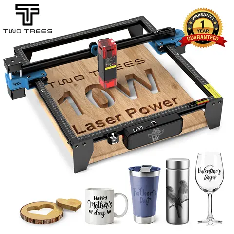 TWOTREES TTS-10 Pro Laser Engraver Stainless Steel Logo Printer Metal Laser Engraving Machine For Cutting Acrylic Wood Leather