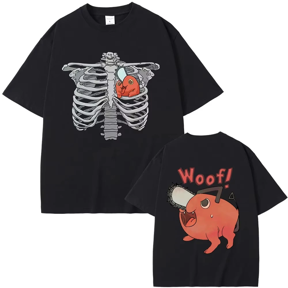 Anime Chainsaw Man Denji Pochita Funny Cosplay Printed T-shirt Men's and Women's T-shirt Men's Top Sports T-shirt Summer New Tee