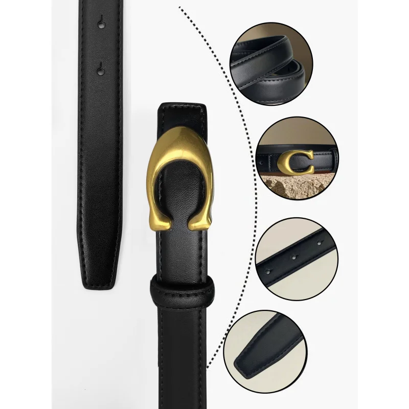 2025 Nuovo Sottile 2.5 CENTIMETRI di Lusso di Marca Famose Donne Cintura di Designer di Moda In Pelle Delle Donne Della Cintura Della Ragazza Delle Signore per le donne vestono Abbigliamento