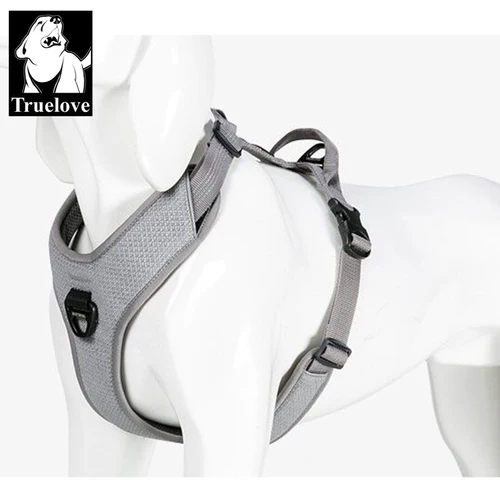 Truelove Dog Harness 3M 반사 형 No Pull 소형 중형 대형 조끼 Adjustbale Matching Dog Leash Collar Training 러닝 TLH6071 