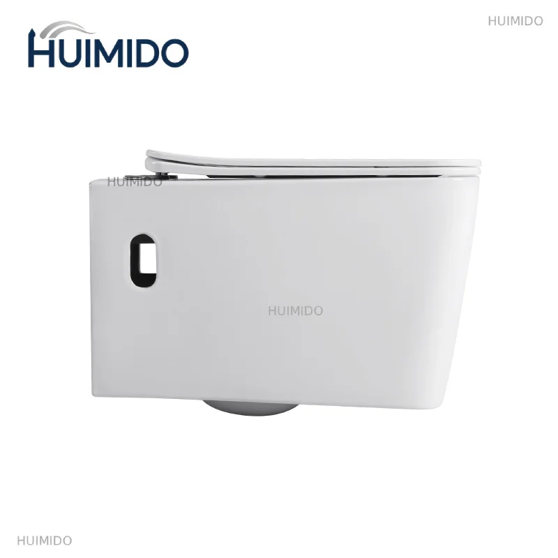 Ceramic sanitary ware, toilet, P-type elbow flush wall-mounted toilet, suitable for family villa bathrooms