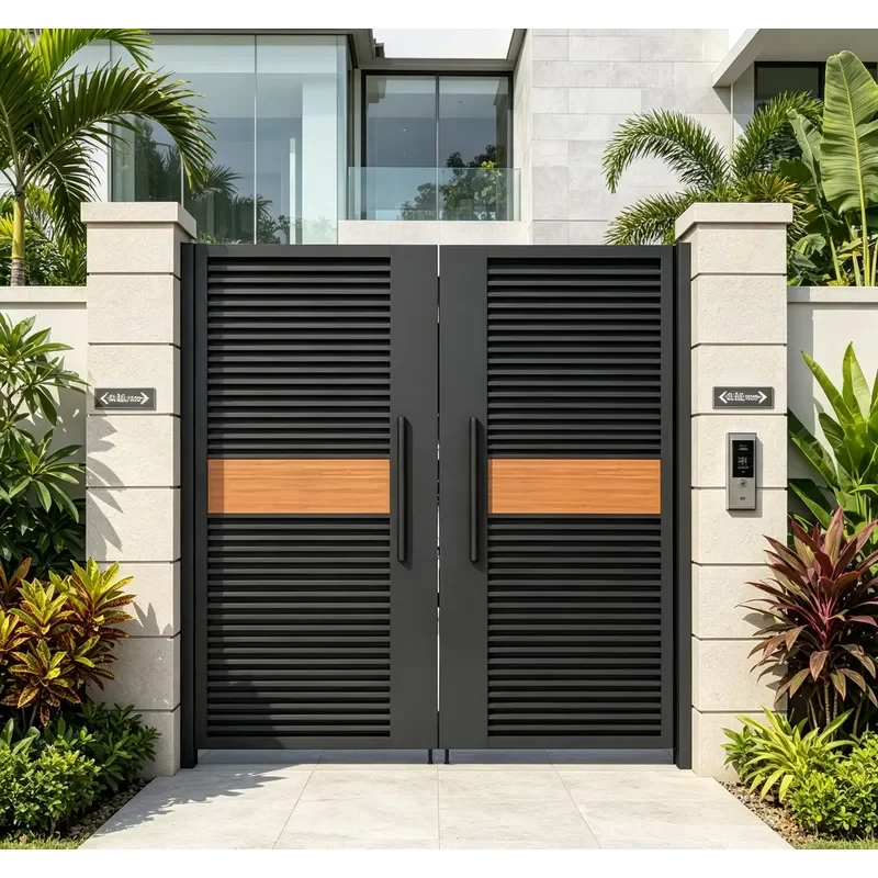 Qifan Stainless Steel Waterproof Modern Design Outdoor Front Door for Villa High-End Residences Durable Weatherproof 3-Year