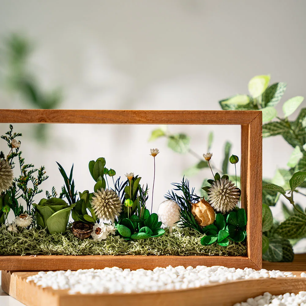 Kids Handmade Preserved Flower DIY Craft Kit With Photo Frame Tools Home Decor Birthday Gift