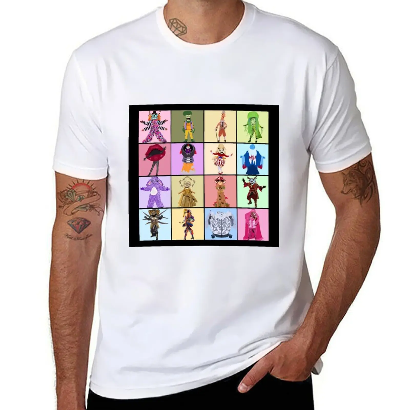 

Masked Singer Season 4 - Hand Drawn T-Shirt man clothes graphic t shirts plain black t shirts men