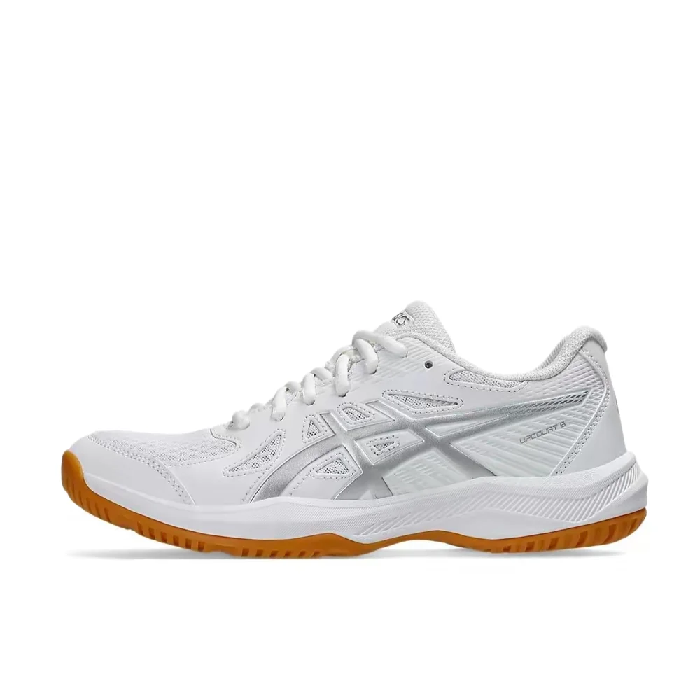 ASICS Gel-Upcourt 6 Women's Low-Top Training Shoes  Soft, Comfortable, Stylish & Durable, White/Silver 1072A107-100
