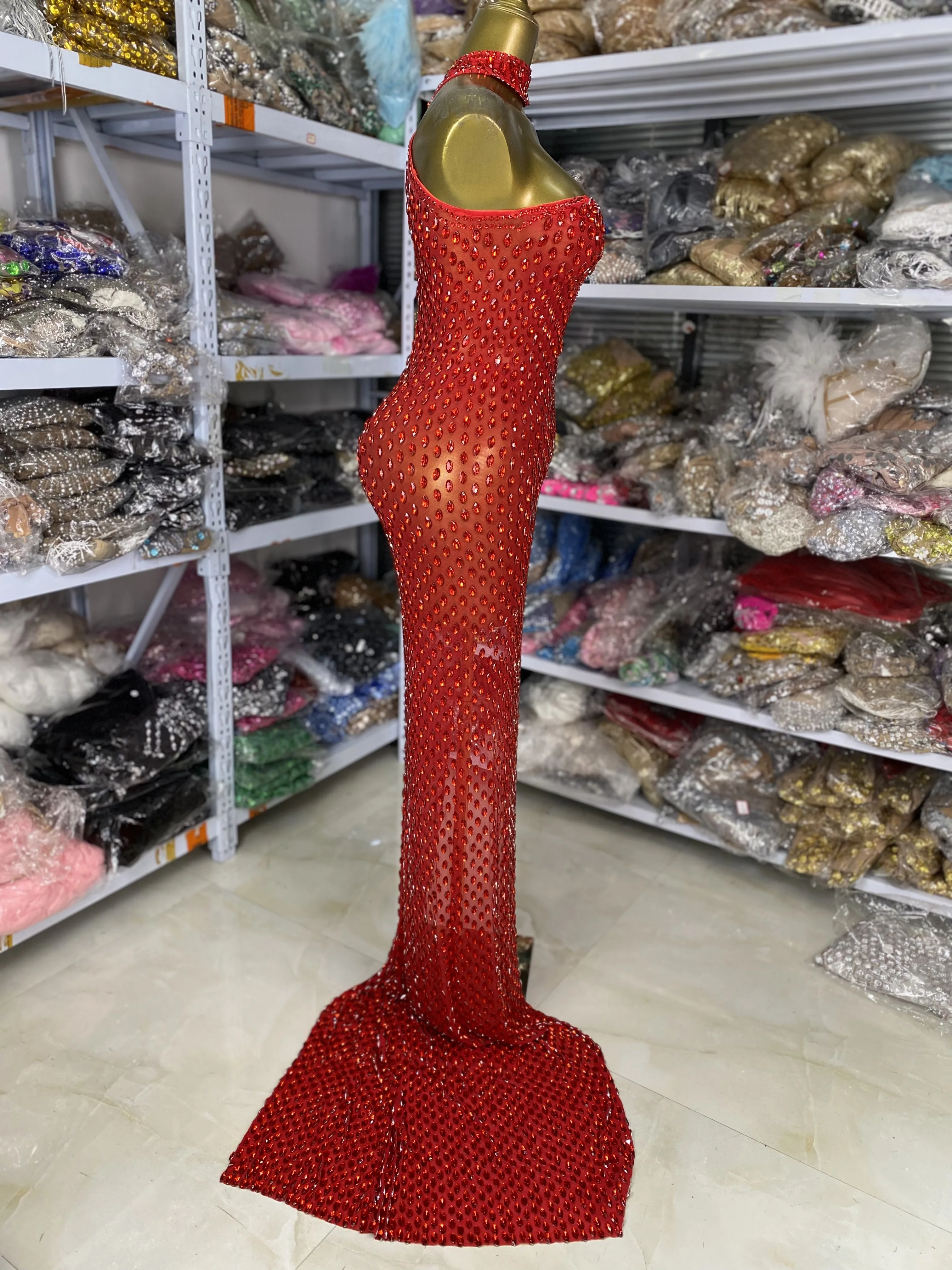 open lace back dress Matisse Red Maxi Dress - US 8