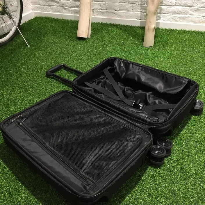 China Factory Ballistic Nylon Omega Shape Bar Handle Trolley Travelling Luggage Bags with 360 Degree Spinner 4 Wheels