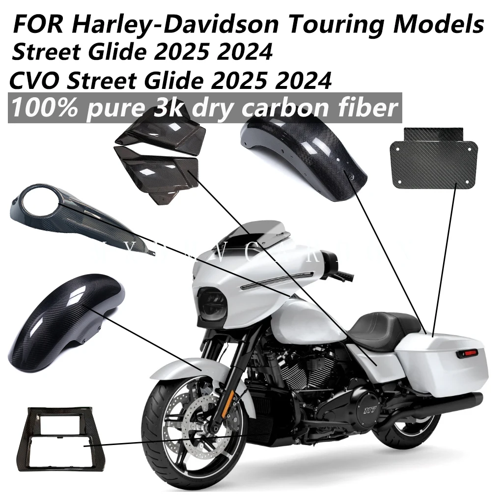

For Harey Davidson Touring Model Street Glide CVO Street Glide 2025 2024 Motorcycle Parts 3K Carbon Fiber Full Fairing Kits