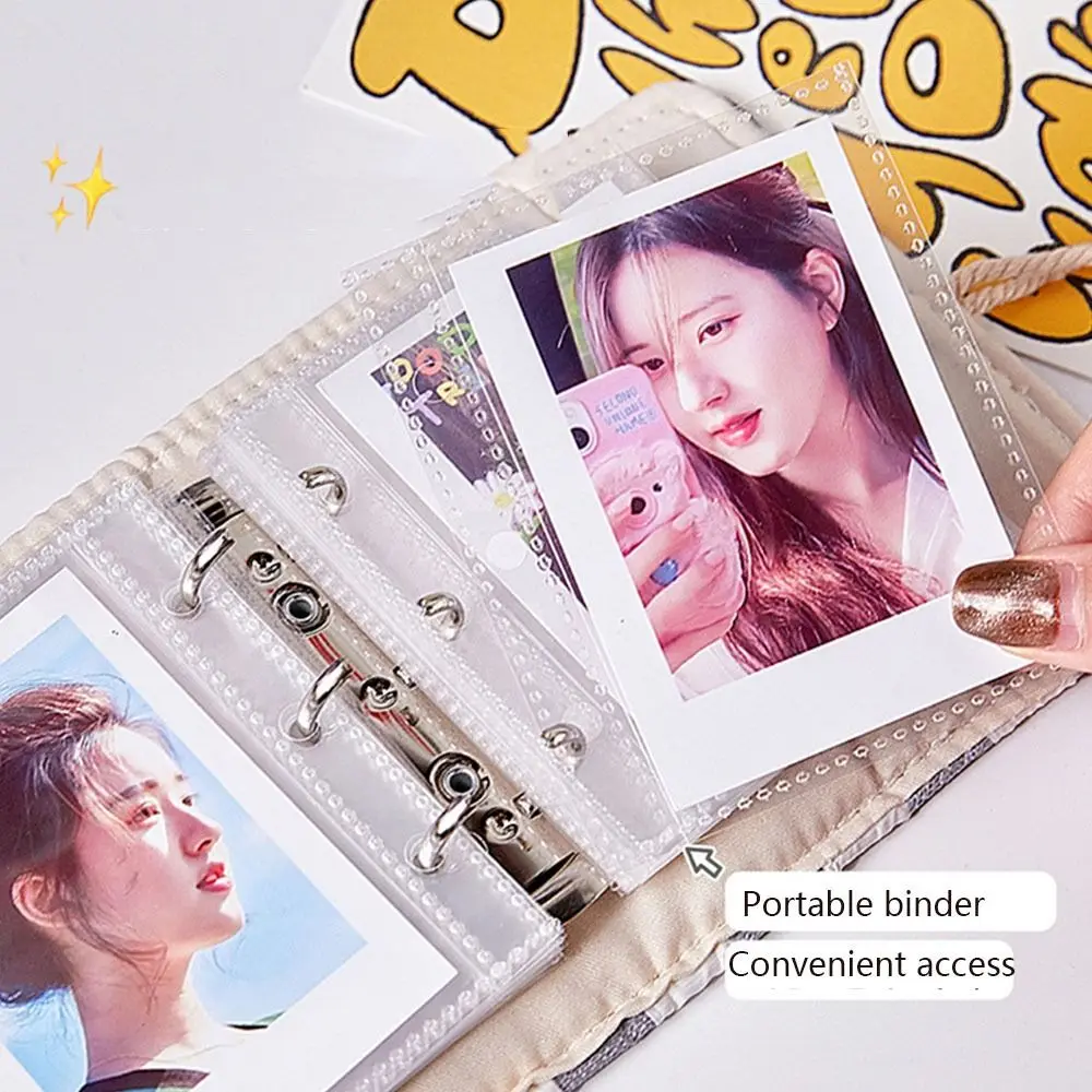 

Butterfly Chessboard Pattern Photo Album Binder Loose Leaf DIY 3-inch Photocard Holder Korean Style One Grid