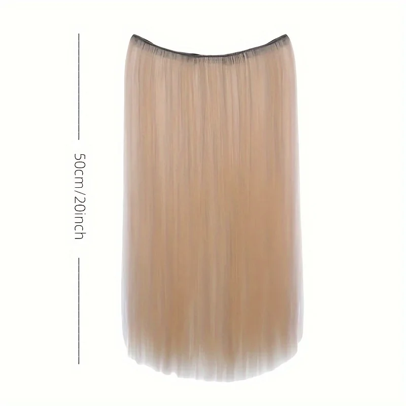 Extensión de cabello sintética elegante con clips, fácil de poner, con clips BB seguros, color lacio y ligero 4