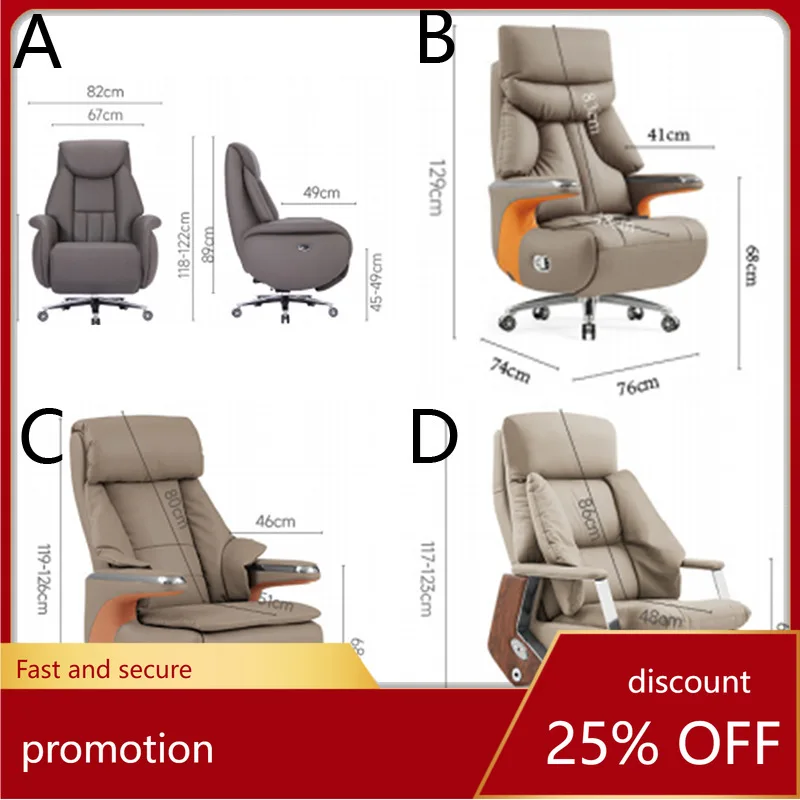 

HXL Chair Backrest Long Sitting Office Chair Single Armrest Electric Office Chair