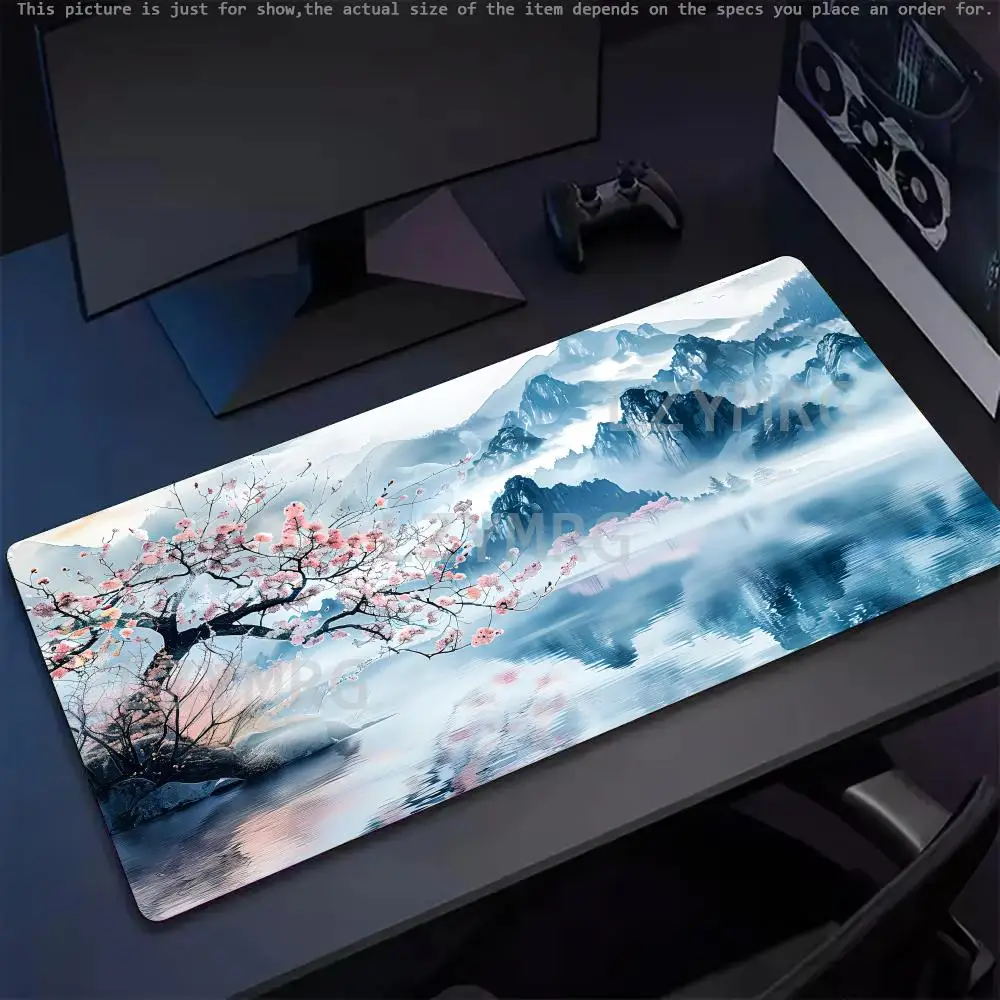 

Blue Landscape Mouse Pad Large Size Rubber Anti-slip PC Desk Accessories Mousepad for Offices and Gamer Keyboard Mats Decor Mat