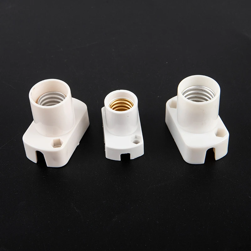 ✰✪1PC White Mini Screw Lamp Base E12 E14 E17 Supporto Lamp Holder Light Bulb Socket Holder Adapter Accessories