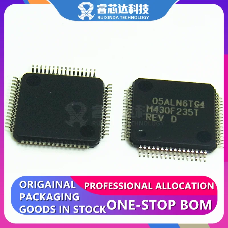 MSP430F235TPMR M430F235T LQFP64 MSP430 CPU16 MSP430F2xx Microcontroller IC 16-Bit 16MHz 16KB (16K x 8 + 256B) FLASH 64-LQFP