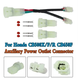 For Honda CB500X/F/R CB650F CB 500X/F/R CB 650F Port Options Auxiliary Power Outlet Connector Twin Power Splitter Set Accessory