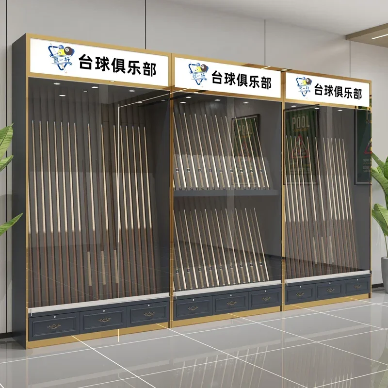 Paint Billiards Club Display Cabinet Billiards Room Hall Member Rod Storage Showcase Rod Storage Cabinet Billiard Club Counter