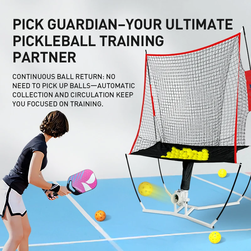 Pick Guardian Serve Machine Professional Pickleball Ball Launcher with Remote Control for Indoor/Outdoor Use
