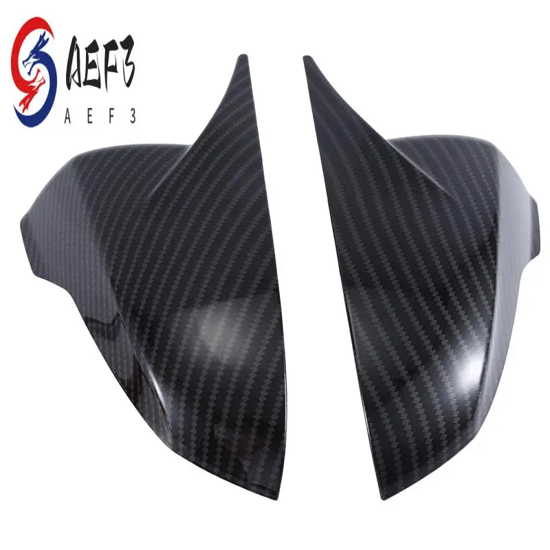 

AEF3-1 Pair Ox Horn Side Mirror Shell Accessories Reverse Caps Trim For Hyundai Veloster 2018-2024 Carbon Fiber