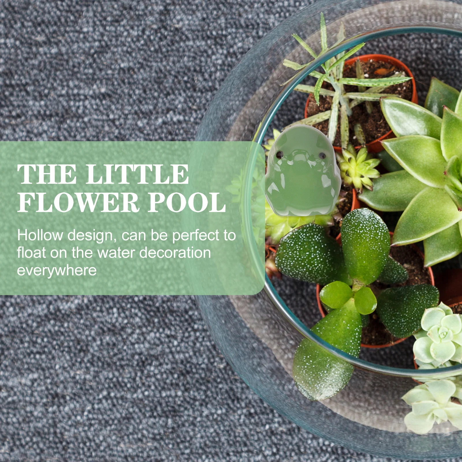 3 قطعة الديكور العائمة لخزان الأسماك حوض السمك طاولة شاي حمام الطيور بركة يدويا كرة سيراميك السلاحف الضفادع ديكور مع