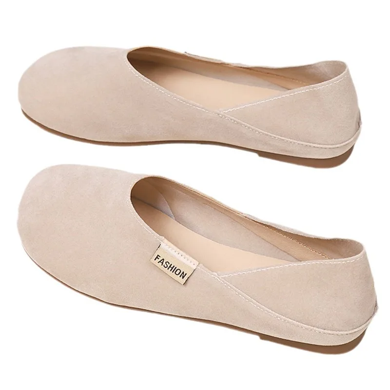 2024 New Fashion Versatile Spring and Autumn Women's Flat Shoes Pointed Toe Solid Color Flat Shoes Women's Comfortable Zapatos