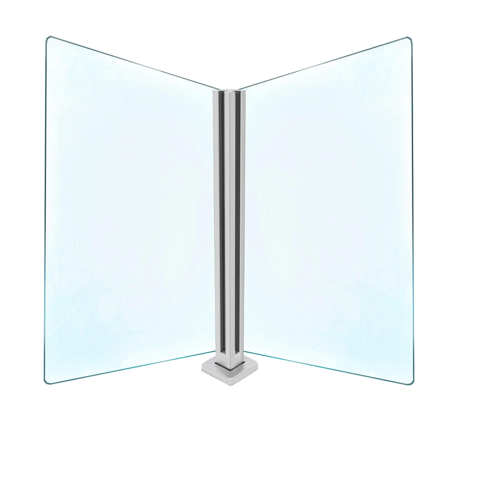 Stainless Steel Balustrade for Balustrade Balcony Deck Stairs, Cannot Add Handrail Version(25.6‘’/ 65cm，35.8”/91cm, Corner Post)