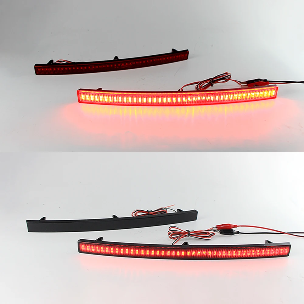 2xSmoked/Red Lens Red LED Car Rear Bumper Reflector Lights For 2014-2019 Chevrolet Corvette C7 Brake Tail Lights Rear Fog Lights