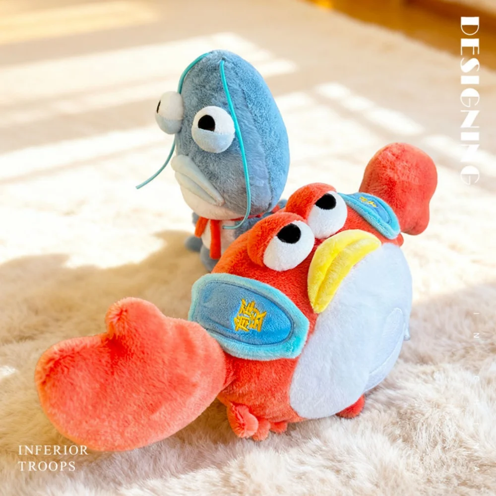 Cartoon Lobster Crab Plush Toy Adorable Soft Lifelike Lobster Stuffed Dolls Funny Birthday Gift Home Decoration