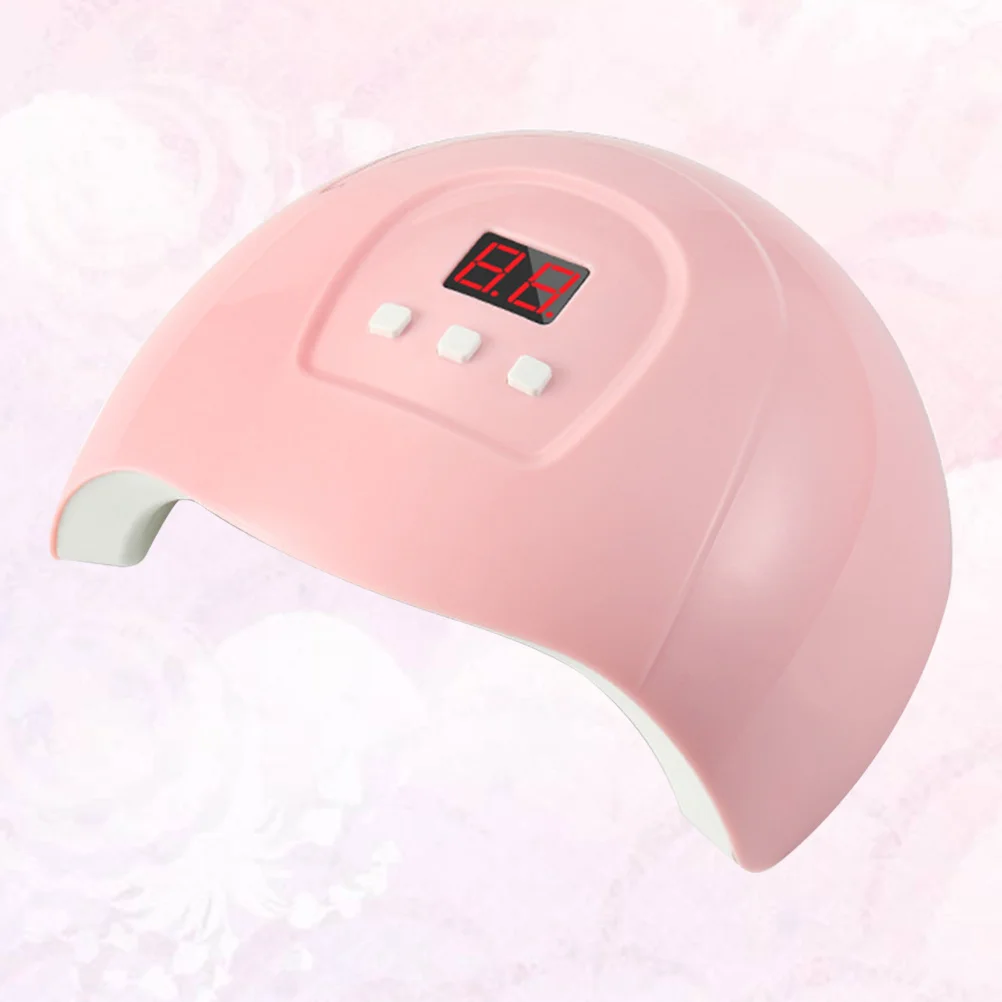Grace Curve 54W مجفف الأظافر LED مصباح الأشعة فوق البنفسجية مع وظيفة مؤقت التحكم التلقائي في درجة الحرارة لملحقات مانيكير أدوات مجفف الوردي