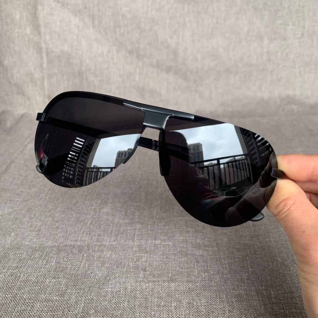 

Mens Polarized Sunglasses Vintage Pilot Driving Sun Glasses for Men Fashion Retro Designer Fishing Aviator Glasses UV400 Black