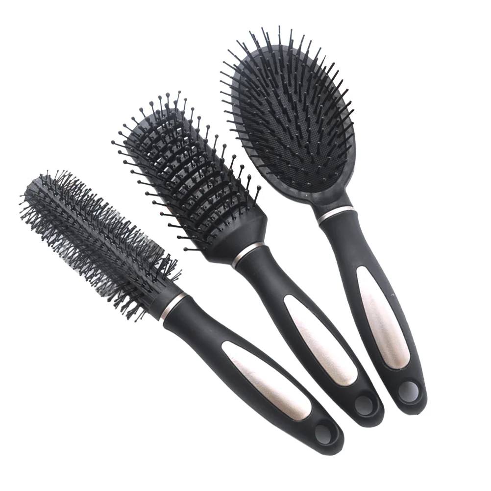 3 Pcs Detangling Comb Curly Hair Massage Inside Buckle Accessories Airbag Brush