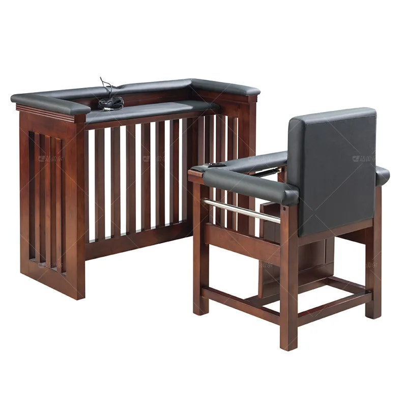 Chaise de témoin en bois massif, rembourrage anti-collision, tabouret fixe, chaise fixe avec serrure, clôture de cour, chaise de conversation d'interrogation